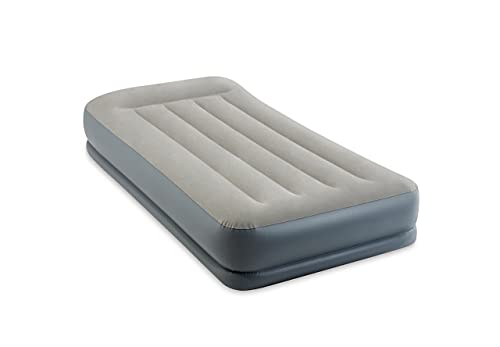12in Twin Dura-Beam Pillow Rest Mid-Rise Airbed with Internal Pump Airbed Intex   
