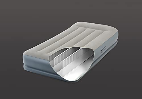 12in Twin Dura-Beam Pillow Rest Mid-Rise Airbed with Internal Pump Airbed Intex   