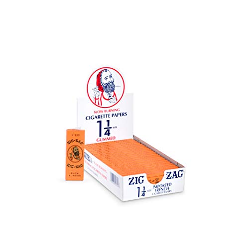 Zig-Zag Rolling Papers - 1 1/4 French Orange Rolling Papers - Natural Gum Arabic - 78 MM - 24 Booklets with 32 Papers per Booklet Drugstore ZIG-ZAG   