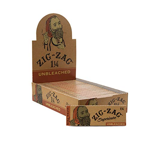 Zig-Zag Rolling Papers Unbleached 1 1/4 (24 Booklets Retailer Box) 78 mm Drugstore ZIG-ZAG   