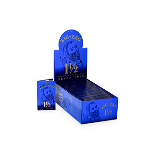 Zig-Zag Rolling Papers 1 1/2 Ultra Thin - Blue - 32 papers per Booklet (24 Booklet Carton) Drugstore ZIG-ZAG   