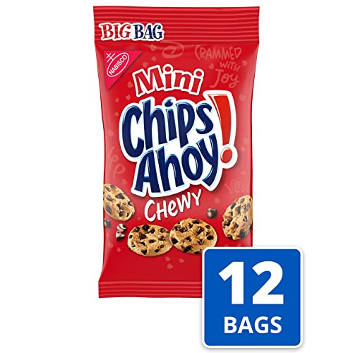 CHIPS AHOY! Mini Chewy Chocolate Chip Cookies, 12 - 3 oz Big Bags Grocery Chips Ahoy!   