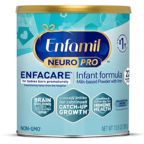 Enfamil NeuroPro EnfaCare High Cal Premature Baby Formula Milk-Based with Iron, Brain-Building DHA, Vitamins & Minerals for Immune Health, Powder Can, 13.6 Oz (Package May Vary) 6pk. Baby Formula Enfamil   
