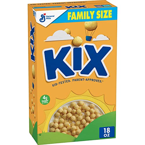 Kix, Whole Grain Breakfast Cereal, Crispy Corn Puffs, 18 oz Breakfast Cereal Kix   