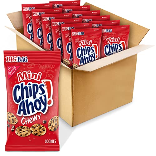 CHIPS AHOY! Mini Chewy Chocolate Chip Cookies, 12 - 3 oz Big Bags Grocery Chips Ahoy!   