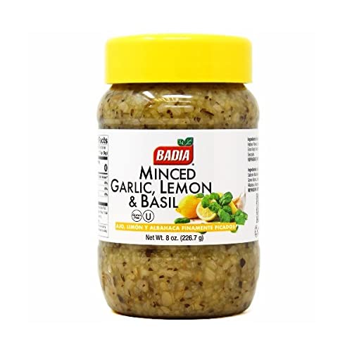 Badia MINCED GARLIC, LEMON & BASIL – 8 OZ. Minced Garlic Badia   