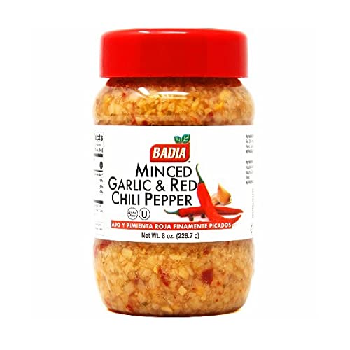 Badia Minced Garlic & Red Chili Pepper 8 oz Minced Garlic Badia   