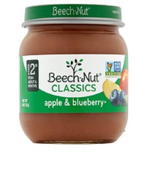 Beechnut Apple/Blueberry 4oz Pack of 10 / 4oz. Baby Food Beechnut   