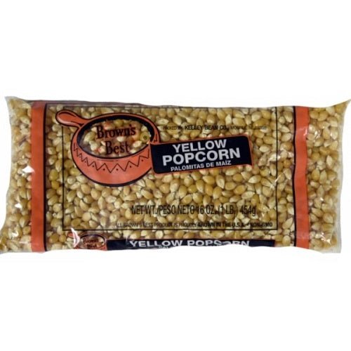 Browns Best Beans Yellow Popcorn 2lb. Full Case Pack 12 / 2lb. Popcorn Browns   