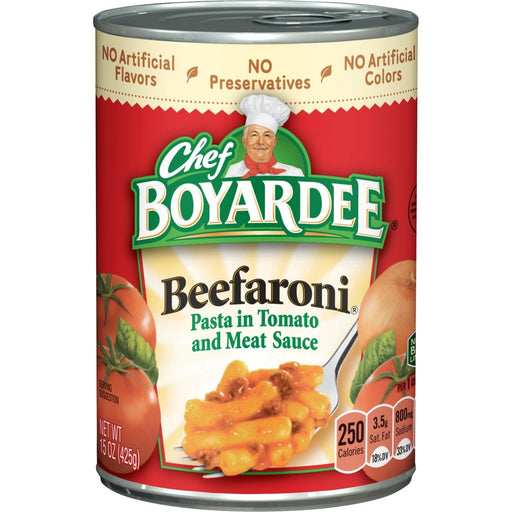 Chef Boyardee Beefaroni 15oz. Full Case  Pack 24 / 15oz. Canned Meats Chef Boyardee   