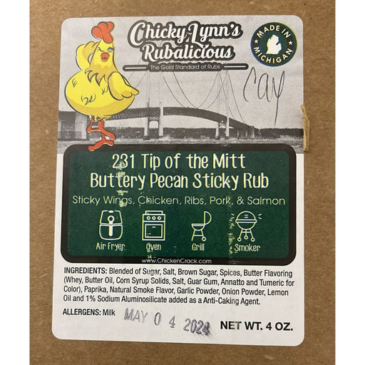 Chicken Crack Seasoning 231 Tip Of The Mitt Buttery Pecan Sticky Rub 4oz. Seasonings & Spices Chicken Crack Seasoning 1 Pack.  