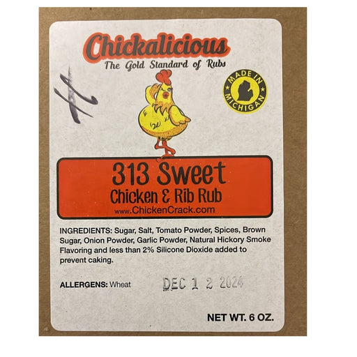 Chicken Crack Seasoning 313 Sweet Chicken & Rib Rub 6oz. Seasonings & Spices Chicken Crack Seasoning 1 Pack.  