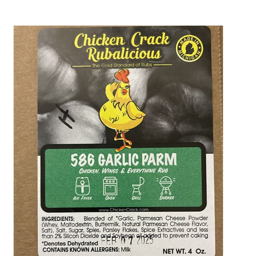 Chicken Crack Seasoning 586 Garlic Parmesan 4oz. Seasonings & Spices Chicken Crack Seasoning 1 Pack.  