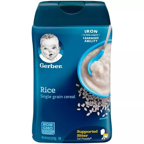 Gerber Baby Cereal Rice 8oz Pack of 6. Baby Cereal Gerber   