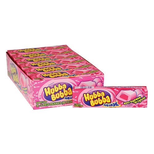 Hubba Bubba Original Gum 5ct. Pack of 18 / 5ct. Candy & Chocolate Hubba Bubba   