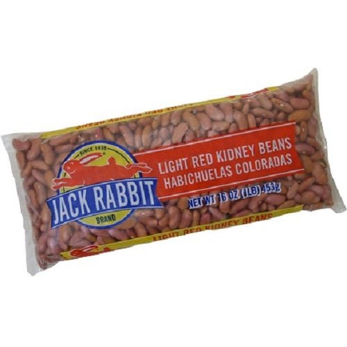 Jack Rabbit Bag Light Red Kidney Beans 1lb  Pack	24 / 1lb Beans Jack Rabbit Brand   