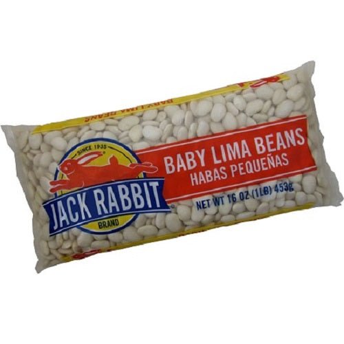 Jack Rabbit Bag Lima Beans Baby 1lb Pack 24 / 1lb. Beans Jack Rabbit Brand   