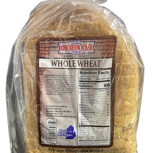 Knickerbocker Whole Wheat Bread  16oz. Whole Wheat Bread Knickerbocker Bakery   