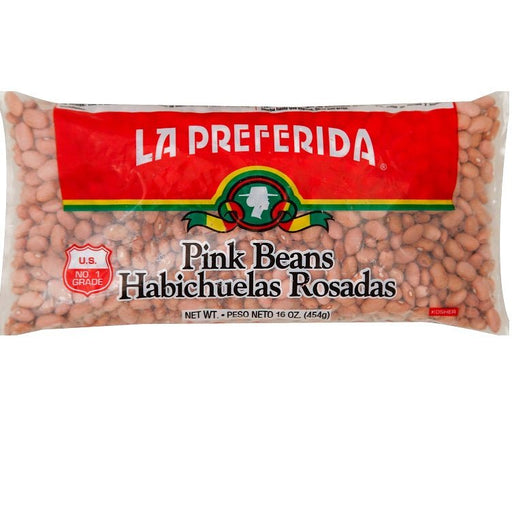 La Preferida Bag Pink Beans Wic 16oz Pack 24 / 16oz.  La Preferida   