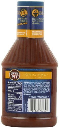 Open Pit Barbecue Sauce, Original, 18 Ounce. BBQ Sauce Open Pit   