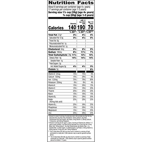 Original Cheerios Heart Healthy Cereal, Gluten Free Cereal with Whole Grain Oats, 12 oz Breakfast Cereal Cheerios   