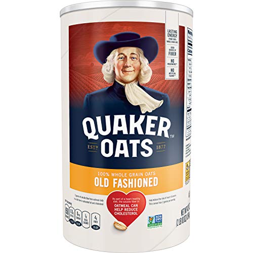 Quaker Old Fashioned Oatmeal, Breakfast Cereal, 42 oz Canister Breakfast Cereal Quaker   