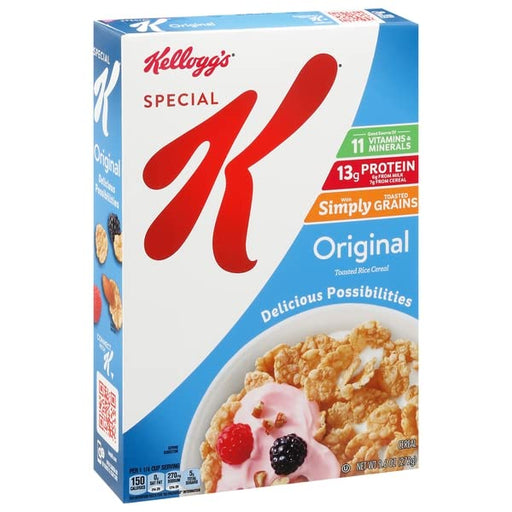 Special K, Rice Cereal Original, 9.6 Ounce Breakfast Cereal Kellogg's   