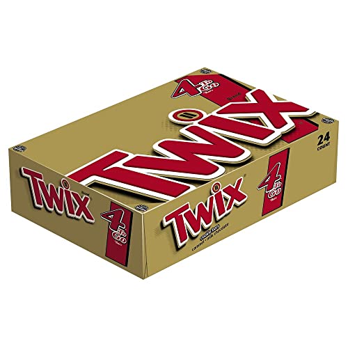 TWIX Caramel Chocolate Cookie Candy Bar Bulk Pack, Share Size, 3.02 oz Bar (Pack of 24) Twix Twix   