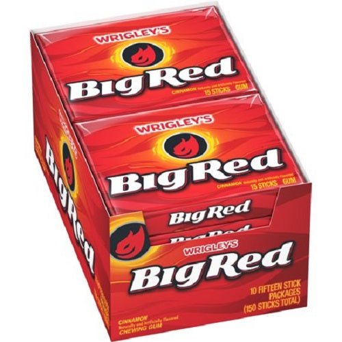 Wrigley Slim Pack Big Red Gum 15ct. Pack of 10 / 15ct. Candy & Chocolate Wrigley's Gum   