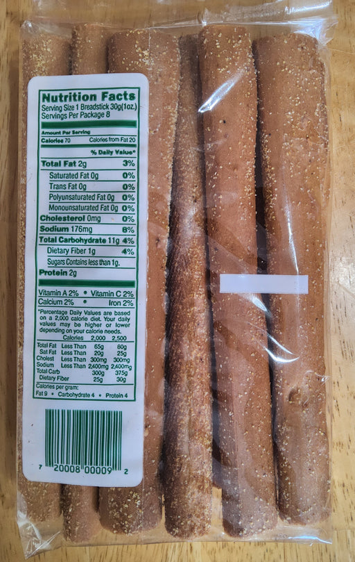 Italian Crispy Plain Breadsticks  8oz. Breadsticks Italian Breadstick Bakery   