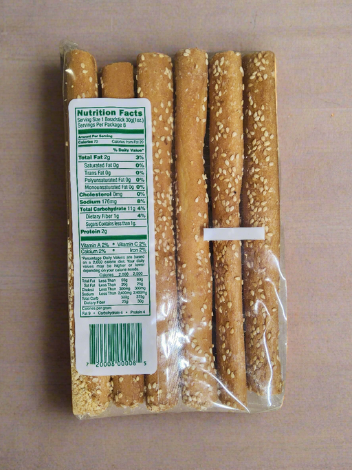 Italian Breadstick Bakery. Italian Crispy Breadsticks 8oz. Breadsticks Italian Breadstick Bakery