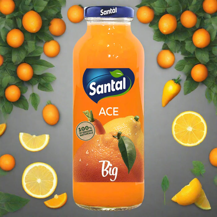 Santal Fruit Juice ACE Big 8.5 fluid oz (6 x 8.5 ) Made In Italy. Beverage Santàl