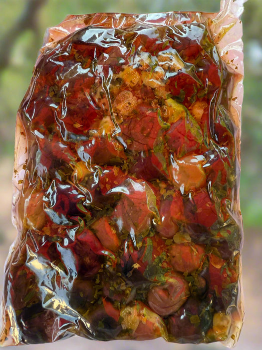 Agrestis Spicy Black Olives 300g. MADE IN ITALY olives Agrestis