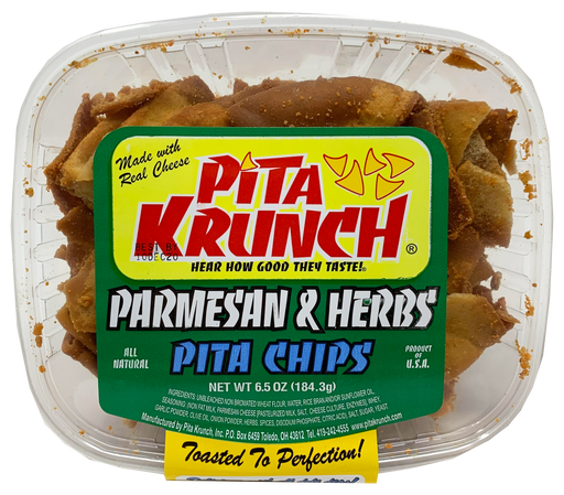Pita Krunch Parmesan & Herbs Pita Chips 6.5oz. Pita Chips Pita Krunch 1 Pack  
