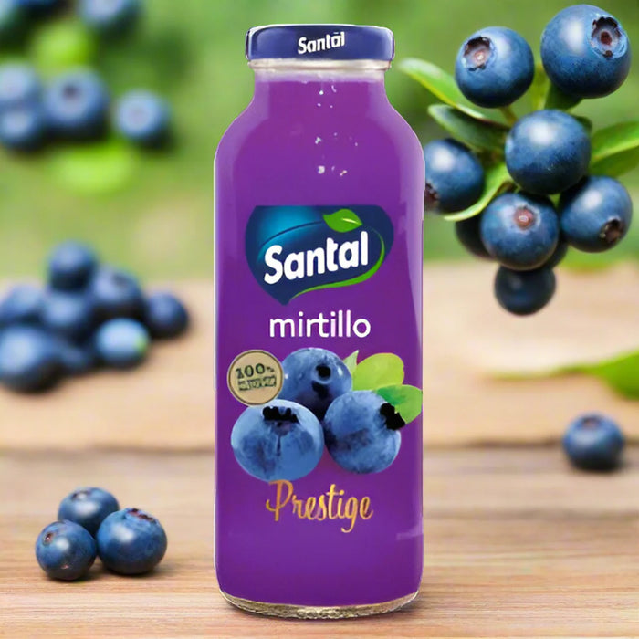 Santàl Fruit Juice Blueberry Prestige 8.5 fluid oz (6 x 8.5 ) Made In Italy. Beverage Santàl
