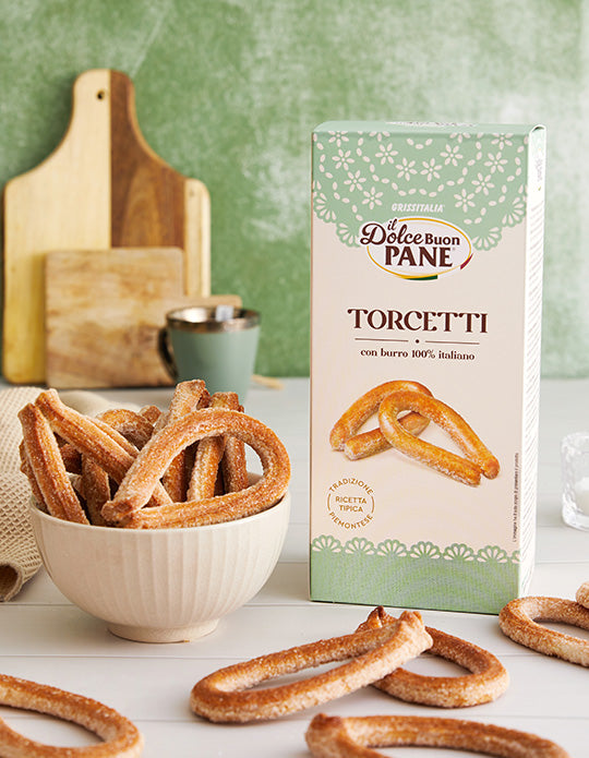 Grissitalia Bakery TORCETTI ITALIAN TWISTED BUTTER COOKIES Biscotti . MADE IN ITALY. Grissitalia Bakery