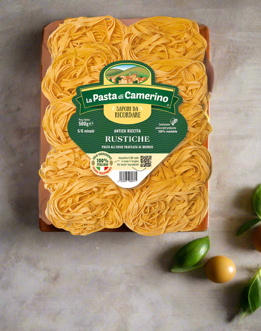 La Pasta di Camerino RUSTIC EGG PASTRIES 500G. BRONZE-DRIED EGG PASTA. La Pasta di Camerino