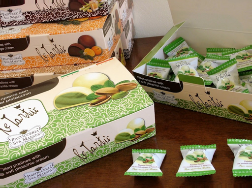 Pasticceria Sua Maesta ReTartu Pistachio Cream Filled Pralines 3.5oz. Imported direct from Italy. cookie Pasticceria Sua Maesta