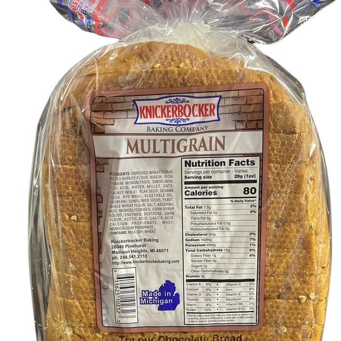 Knickerbocker Multi grain Bread 13oz. Multigrain Bread Knickerbocker Bakery