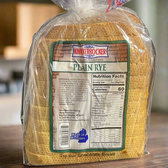Knickerbocker Rye Bread 16oz. Rye Bread Knickerbocker Bakery