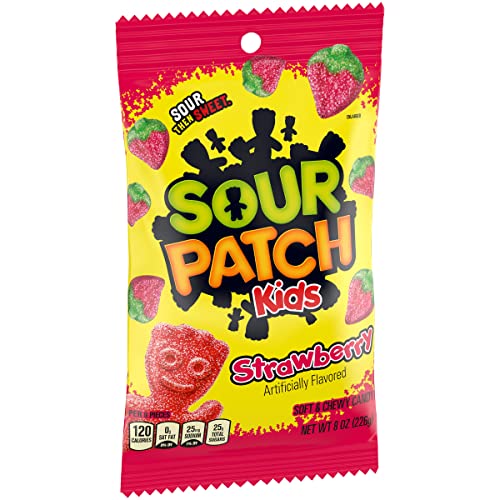 SOUR PATCH KIDS Strawberry Soft and Chewy Candy, 8 oz - The